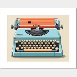 Vintage typewriter illustration Posters and Art